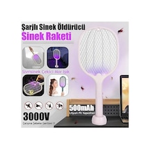 Ayaklı Usb Şarjlı Uv Işıklı Elektrikli Sivrisinek Öldürücü Raket Sinek Öldürücü