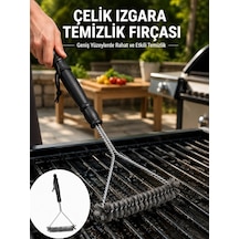 Uzun Saplı Paslanmaz Çelik Izgara Temizlik Fırçası Yeni Nesil