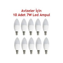 Noas 7 Watt Bujı E14 Duy Led Ampul Beyaz 10 Adet