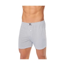 Seher Yıldızı Düğmeli Desenli Boxer 10'lu Paket Beyaz