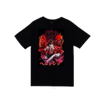 Helsing Anime Baskılı Unisex %100 Pamuk Siyah T-shirt SIYAH