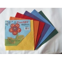 Ponart Felt Keçe 25x25 Cm 6 Renk Pembe, Bordo, A.mavi, K.mavi,