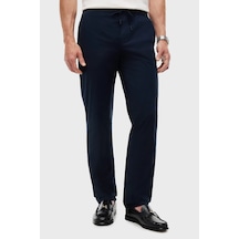 Tommy Hilfiger Pamuklu Bağlamalı Normal Bel Düz Paça Pantolon Erkek Pantolon Mw0mw42340 Dw5 Lacivert