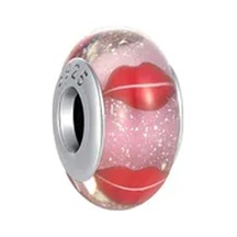 Fubena Öpücük Murano Charm Gümüş