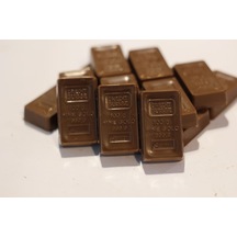 Beyaz Çikolata Dolgulu Külçe Altın Sütlü Hediyelik Çikolata 250 Gr
