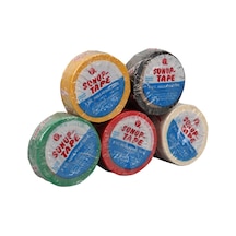 5 Adet Elektrik Bandı, Pvc İzole Bant, 0.13x18mm, 10 Metre Renkli , 600 V, 80 Derece,