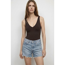 Quzu 26katl01075 Askılı Kadın Bluz Kahve Quzu 26katl01075 Askılı Kadın Bluz Kahve