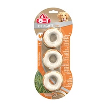 8in1 Delights Rings Tavuklu Köpek Çiğneme Halkaları 3 Lü 119 Gr