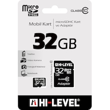 Hi-Level HLV-MCSDC10/32G 32 GB MicroSDHC Class 10 Hafıza Kartı + Adaptör