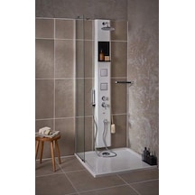 Sam Banyo Tuna Raflı Duş Paneli Krem 180 CM Krem