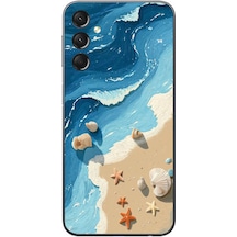 Samsung Galaxy A24 Uyumlu Deniz Yıldızı Tatilde Baskılı Silikon Kılıf Renkli