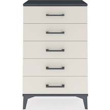 Arges Komodin 5 Çekmeceli 60x30x96 Antrasit-aytaşı Antrasit