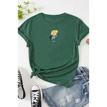 Unisex Cedric Üzümlü Kekim Baskılı Tasarım T-shirt Yeşil