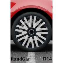 Peugeot 107 14 İnç Jant Kapağı 4 Adet Siyah Gri C107 Rand