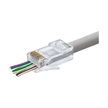 Cat6 Konnektör Ez Rj45 100lü Paket Şeffaf Hdx5030 Tg/tmy 219515