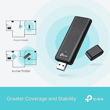 Wifi Stick 6 Güçlü Ax1800mbps, Archer Tx20u, Wlan Usb Adaptörü, Wlan Dongle, Usb 3.0 Dual-band, 2.4g/5ghz, Mu-mımo, Wpa3, Windows 11/10 İle Uyumlu