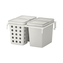 Ikea Hållbar Çöp Ayırma Çözümü 42 Lt 4 Parça Beyaz - Açık Gri