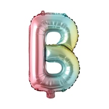 B Harf Gökkuşağı Folyo Balon16 İnç 36 cm
