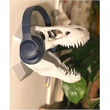 İskelet Kulaklık Standı, Dinazor Kafası Kulaklık Tutucu, Dino Stand, Dlcvk333