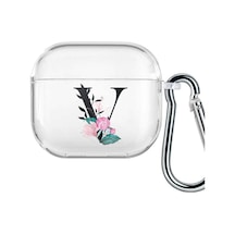 3 Nesil Harf Tasarımlı Şeffaf Silikon Kılıf V Çok Renkli 6 Ay Apple Uyumlu AirPods