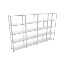 Çelikrafburada 5 Katlı 4 Lü Bitişik Çelik Galvaniz Arşiv Rafı Depo Rafı Kiler Rafı 59x93x200 Dx51 Kalite Gümüş