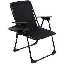 Natura Bardaklıklı Kamp Sandalyesi - Siyah
