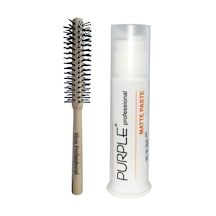 Rkoz Kuaför Fön Fırçası Ve Purple Mat Wax 100 Ml Doğal Şekillendirici