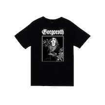 Gorgoroth Müzik Grubu Baskılı Unisex %100 Pamuk Siyah T-shirt SIYAH