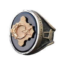 Yıldız Ve Hilal Yüzüğü, Malcolm X Yüzüğü, Sterlin Gümüş İslami Erkek Yüzüğü Gümüş