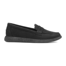 Kadın Siyah Nubuk Deri Loafer