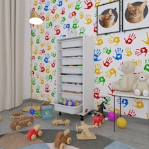 Kenzlife Sepetli Mutfak Dolabı Ruberu Byz 110x45x30 Banyo Oyuncak Çamaşır Beyaz 8 Li Sepet