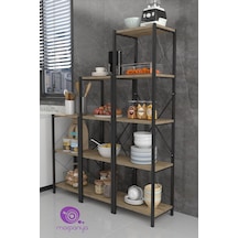 Morpanya Veraca Merdiven Metal Mutfak Rafı 3 Bölmeli Mutfak Rafı Malzeme Dolabı Mikrodalga Fırın Rafı