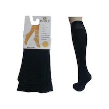12'li Set Diz Altı Kalın Ten Göstermeyen Kadın Masaj Çorap-siyah