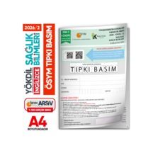 2026/2 Yökdil İngilizce Sağlık Bilimleri Ösym Çıkmış Soru Tıpkı Basım Deneme Kitapçığı Tg