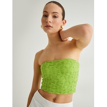 Koton Straplez Büstiyer Dokulu Yeşil 4sak10045pk Yeşil