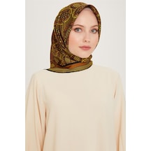 Armine Etnik Desenli Twill Saf İpek Eşarp 9208d 19 Çok Renkli