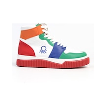 United Colors Of Benetton Benetton Bn-31200 - Beyaz Yesil-kadın Spor Ayakkabı 001