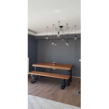 Deryawood Doğal Ahşap Yemek Masası-70x140