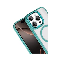 Joko Apple iPhone Uyumlu  15 Pro Max Uyumlu Terea Magsafe Kapak - Yeşil