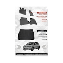 Sahler Volskwagen T-cross 2022+ Uyumlu 4.5d Premium Havuzlu Oto Paspas Ve Liner Marka 3d Üst Bagaj Havuzu
