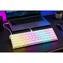 175cm Usb Kablolu Hot-swap Mekanik Oyun Klavyesi 61 Tuşlu Çok Renkli Rgb Led Arka Plan Aydınlatması, Pc Oynatıcılar İçin