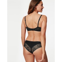Marks & Spencer Dantel Detaylı Destekli Plunge Sütyen T81008712 Siyah
