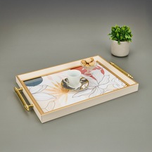 Kitchen Çiçek Desenli Tepsi - Renkli - 49 Cm Çok Renkli