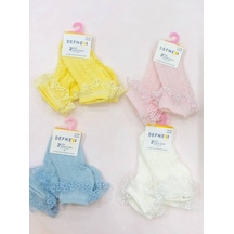 Kıpırık Baby 2 Çift Kız Çocuk Krem Fisto Detaylı Desenli Soket Çorap-440 Krem Kıpırık Baby 2 Çift Kız Çocuk Krem Fisto Detaylı Desenli Soket Çorap-440 Krem