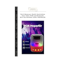 Parti Aksesuarı Renkli Aydınlatma Genç Odası Rgb Led Bluetooth Mini Ses Bombası Işıklı Haporlör