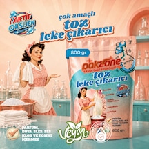 Pakzone Aktif Oksijen Çamaşır Ve Yüzey İçin Çok Amaçlı Oksijenli Toz Leke Çıkarıcı 800 Gr