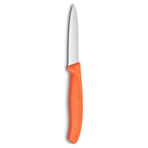 English Home Victorinox 6.7639.c1 Paslanmaz Çelik Tırtıklı Soyma Bıçak 8 Cm Turuncu