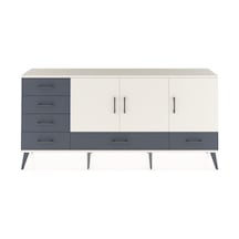 Arges Konsol 4 Raflı 6 Çekmeceli 3 Kapaklı 176x30x83 Aytaşı-aytaşı/antrasit Aytaşı/antrasit