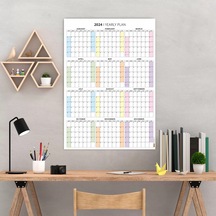 2026 Amerikan Standardı Takvim, Yıllık Planlayıcı Duvar Takvimi, Sunday Start Wall Planner