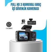 Znv Zenvia Mey İthalat 3 Kameralı Araç İçi Kayıt Cihazı 1080p Full Hd Gece Görüşlü Ve Wi-fi Bağlantılı Z
